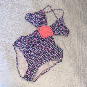 Colorful One Piece Bathing Suit